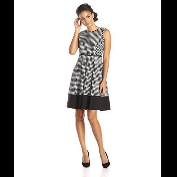 calvin klein houndstooth dress